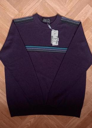 Фиолетовый  теплый свитер джемпер на низкий рост, 2xl /xl.