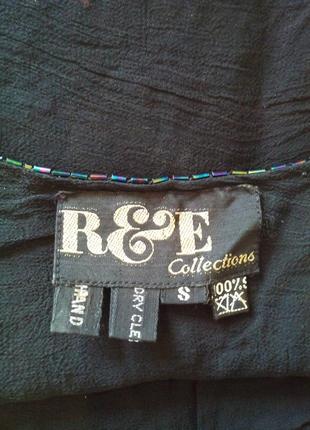 Розкішна ексклюзивна блуза з розкішною вишивкою паєтками та бісером шовк індія5 фото