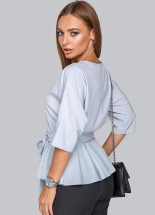Ніжна блуза з баскою блузка с баской8 фото