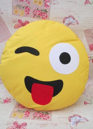 Большая подушка-смайлик emoji #b-12 smile 40 см