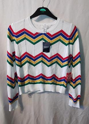 Новий яскравий жіночий короткий светр кофта forever 21 zara uniqlo bershka h&m оригінал
