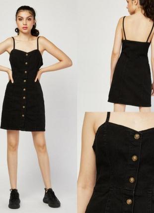 Голубое велюровое мини сарафан платье на пуговицах