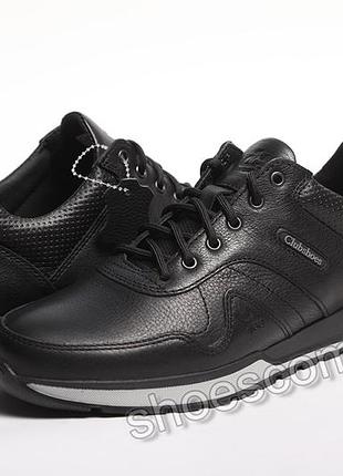 Мужские кожаные кроссовки clubshoes 20/12 черные3 фото