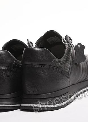 Мужские кожаные кроссовки clubshoes 20/12 черные4 фото