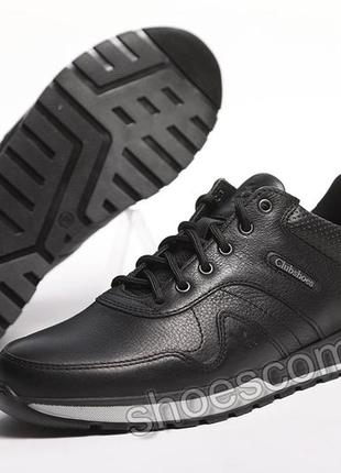 Мужские кожаные кроссовки clubshoes 20/12 черные5 фото