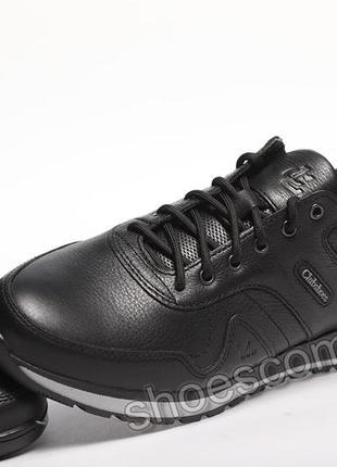 Мужские кожаные кроссовки clubshoes 20/12 черные8 фото