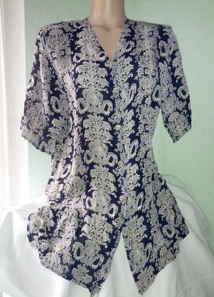 Великолепная вискозная блуза,48-52р.,пог-57см