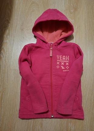 Кофта тепла меховушка шерпа фліс на дівчинку 98 3 роки decathlon кофта тепла утеплена на дівчинку толстовка фліс