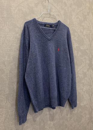 Шерстяной свитер пуловер бренда polo ralph lauren, 100% шерсть. размер м.6 фото