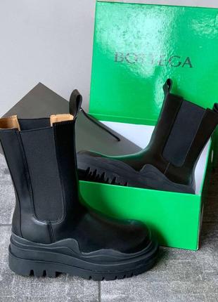 Женские ботинки bottega veneta boots black sole