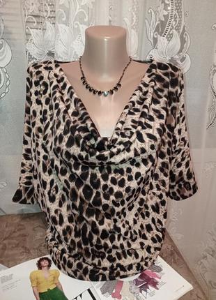 Блуза принт леопард1 фото
