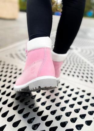 Ботинки жіночі зимні тімберленд timberland pink 🌺 ❄️7 фото