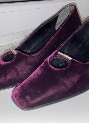 Туфли бархат фиолетовые