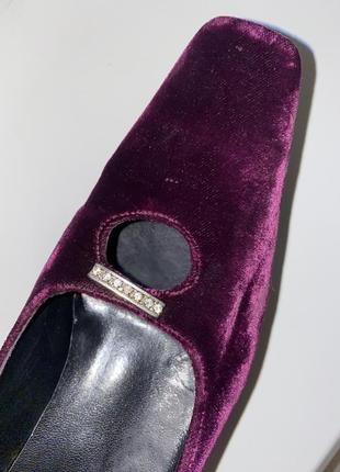 Туфли бархат фиолетовые2 фото