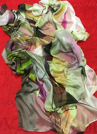 Розкішний шарф парео з натурального шовку