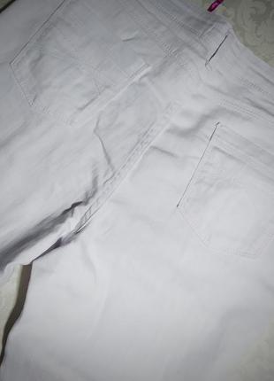 Белые брюки джинсы женские peruna летние размер l3 фото