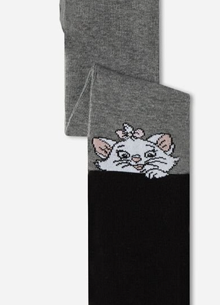 Качественные хлопковые детские колготки calzedonia с котиком с имитацией заколенок