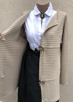 Кардиган,кофта реглан в рубчик,трикотажный жакет,пиджак,этно бохо стиль2 фото
