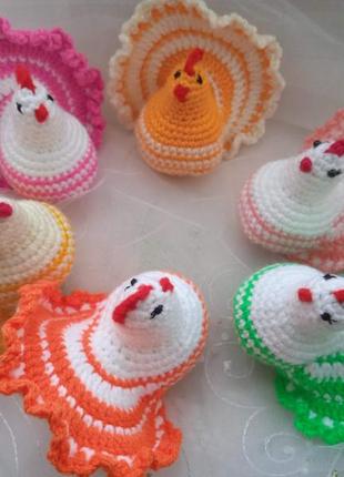 Пасхальные курочки. пасхальное украшение. декор яиц на пасху4 фото