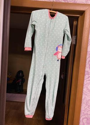 Слип пижама человечек комбинезон флис carter’s 10