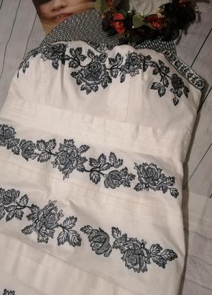 Платье миди с вышивкой сарафан вышиванка2 фото