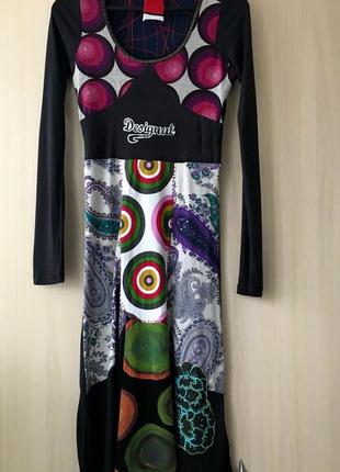 Платье макси в испанском стиле desigual / m