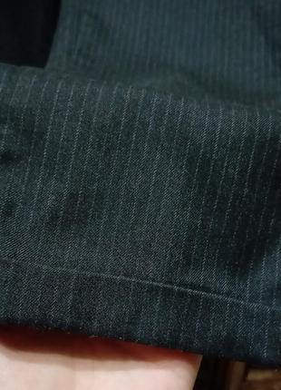 Офисные зауженные брюки в полоску zara basic5 фото