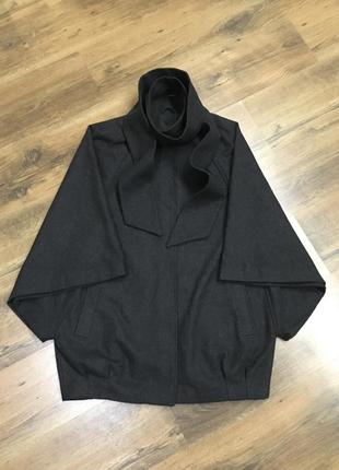 Брендовая шерстяная куртка пальто пончо накидка vero moda как m&amp;s1 фото