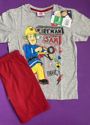 Пижама с шортами для мальчика пожарный сэм набор майка шорты2 фото