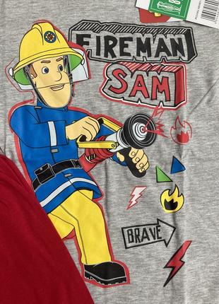Пижама с шортами для мальчика пожарный сэм набор майка шорты
