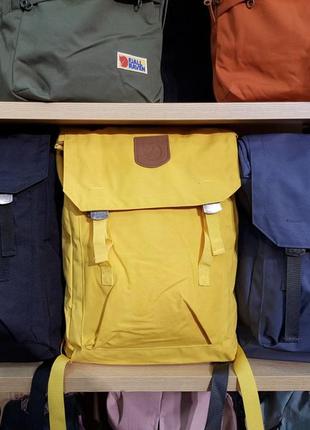 Городской вместительный рюкзак fjallraven foldsack no. 1, желтый, подарок, подарунок3 фото