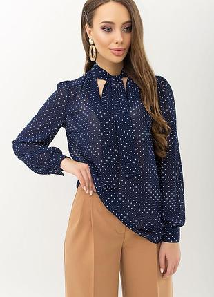 Елегантна блуза в горох (4 відтінки)