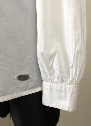 Блуза 42-44 белая хлопок вышивка кружево5 фото