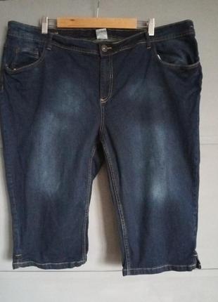 Джинсовые бриджи . джинсовые шорты . большой размер. батал1 фото