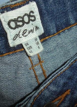 Шорты женские джинсовые размер 44 /10 короткие  синие с дырками2 фото