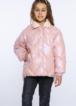 Весенняя куртка для девочки премиум био пух " my chance"5 фото