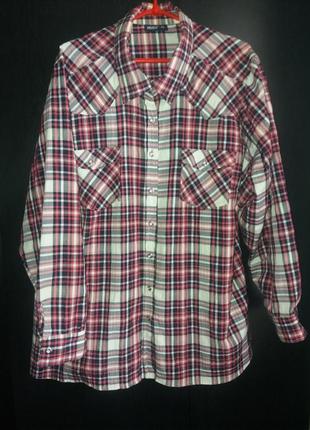 Жіноча сорочка батал в клітинку р.xxl