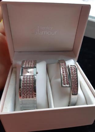 Подарочный набор часы и браслет henley glamour