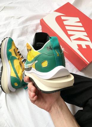 Кросівки / кроссовки nike vaporwaffle neptune green x sacai4 фото