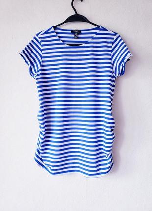 Удлиненная футболка для беременных  в морском стиле new look 12 uk