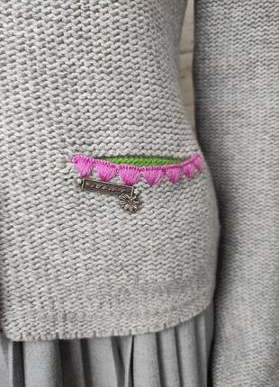 Австрийский винтажный кардиган с вышивкой и эдельвейсами р.6-8 (xs-s)4 фото