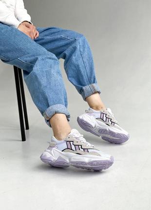 Женские кроссовки adidas ozweego white/purple