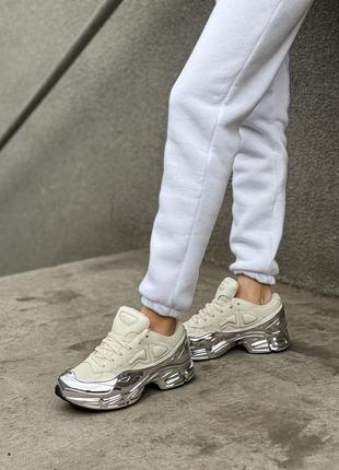 Жіночі кросівки adidas x raf simons ozweego cream white