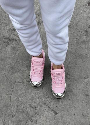 Женские кроссовки adidas x raf simons ozweego clear pink8 фото