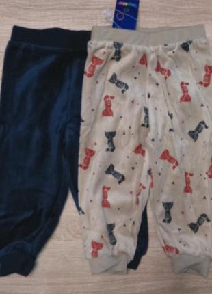 Комплект велюровые штанишки для мальчика 2-6-12 месяцев lupilu3 фото
