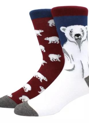 Шикарні довгі шкарпетки 🧦 з білими ведмедями