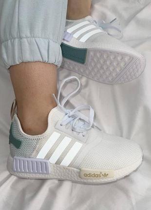 adidas OVP nmd white green🆕 шикарные кроссовки адидас 🆕 купить наложенный платёж
