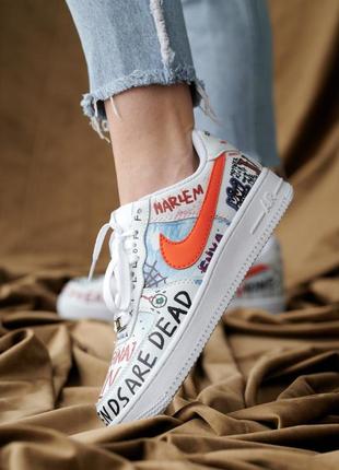 💥🏵️ nike air force graffiti harlem🏵️💥кроссовки демисезонные женские найк