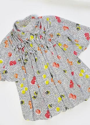 Шифоновая свободная блуза в принт zara