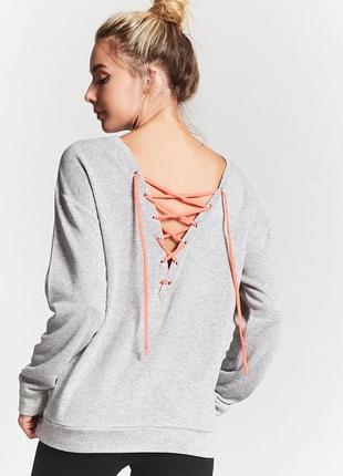 Світшот active lace-up forever 21, з відкритою спиною, худі, лонгслив, одяг з сша